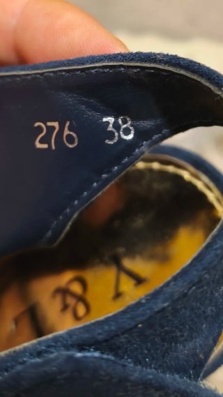 Sandalias de tacón azul talla 38