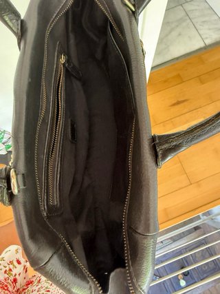 Bolso negro bowling  Bolsillo interior