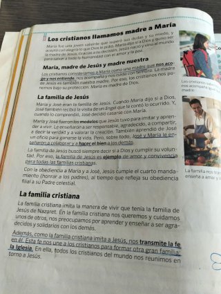 Religión católica, 4 Primaria Nuevo Kairé