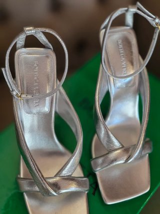 Bottega Veneta Sandali Riva Argento