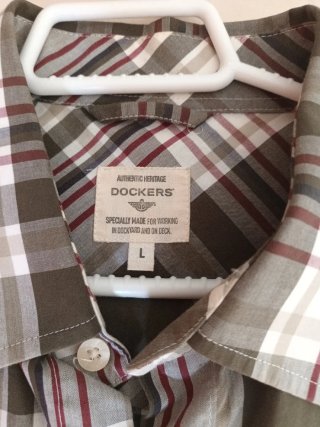 Camisa Dockers Hombre Talla L Cuadros
