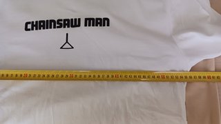 Camiseta blanca Chainsaw Man Nueva, talla XL