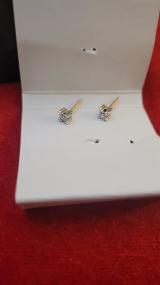 Pendientes Oro Blanco Diamante
