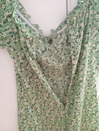 Vestido verde floral SHEIN