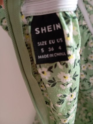 Vestido verde floral SHEIN