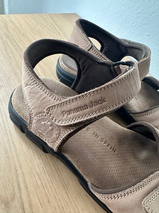Sandalias Panama Jack Cuero Beige/Marrón