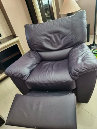 Sillón reclinable de piel