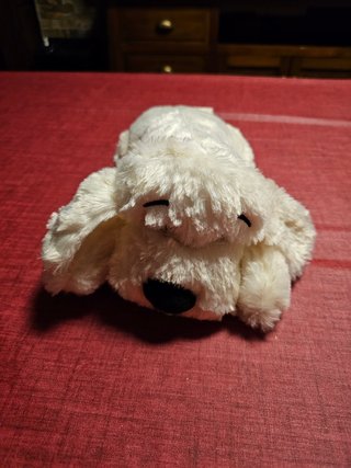 Peluche Perro Blanco con Latido Corazón