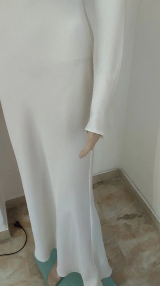 Abito lungo donna color panna