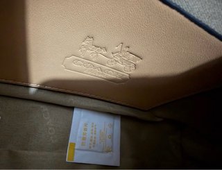 Bolso de mano Coach beige y marrón