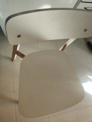2 Sillas Madera Cocina Blancas