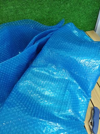 Cubierta Solar Piscina Arebos 4,5x2,2m Azul