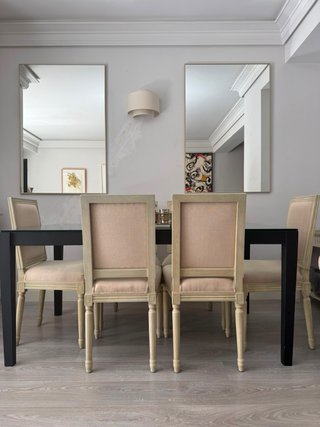 Mesa comedor cristal negro moderna