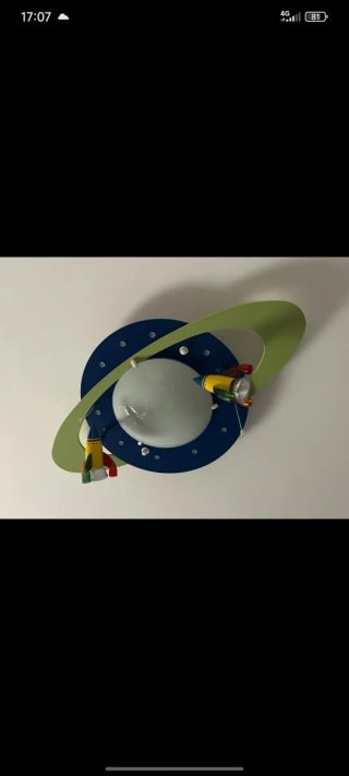 Lámpara Techo Infantil Cohete Espacial