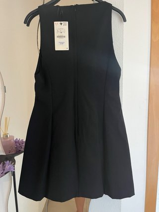 Vestido Zara lazos blanco y negro