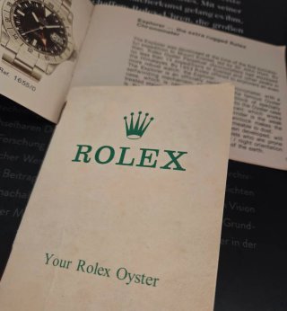Rolex 1655 Explorer II Garantía Libretos Vintage