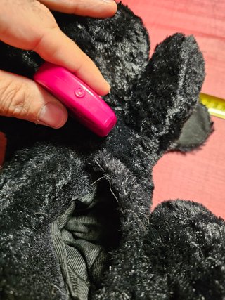 Peluche con Latido de Corazon para cachorros negro