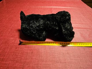 Peluche con Latido de Corazon para cachorros negro