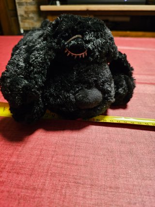 Peluche con Latido de Corazon para cachorros negro
