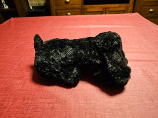 Peluche con Latido de Corazon para cachorros negro