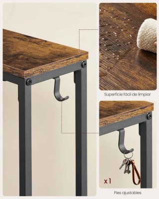 Mesa Consola con Enchufes 100 cm VASAGLE LNT079K02