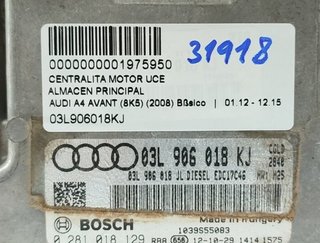 Centralita motor audi 03l906018kj a4 ber. 1975950