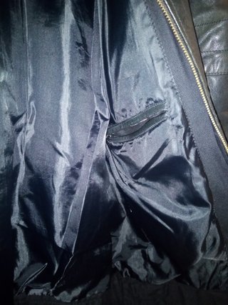 Chaqueta de cuero Zara hombre negra