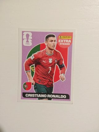 Cromos Extra Sticker Mundial Messi dorado+ Ronaldo
