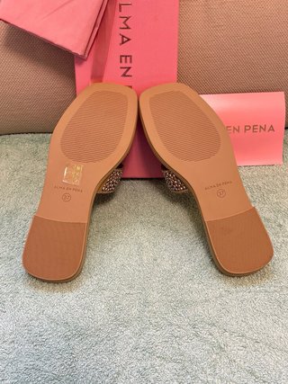 Ciabatte Alma en Pena Beige/Oro Tg 37