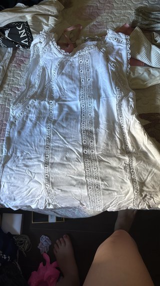 Vestido blanco con encaje