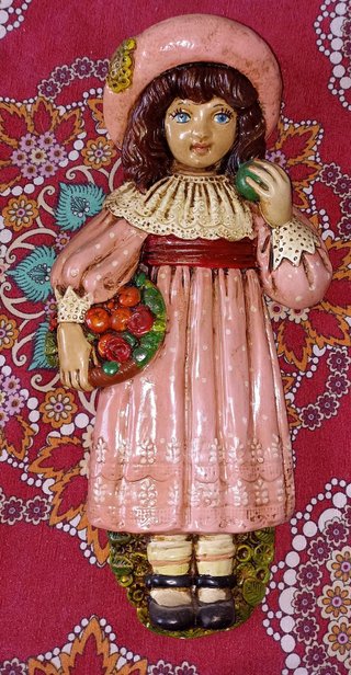 Figuras Escayola Ángeles y Niña Vintage