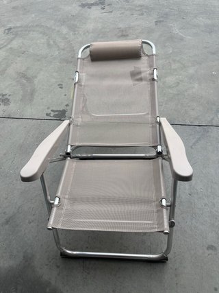 2 Sillas Plegables Playa Beige