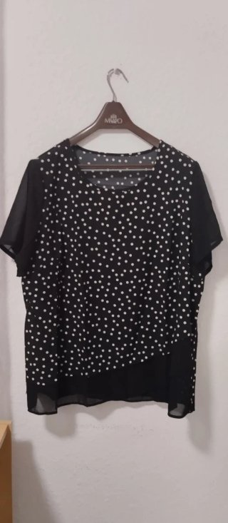 Blusa verano lunares negro y blanco