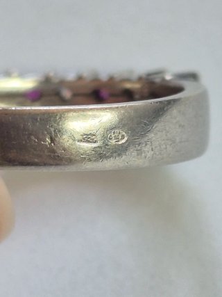 Anillo Plata con Rubíes