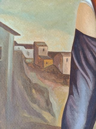 Dipinto olio su cartoncino, copia da Corot