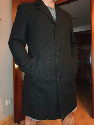Abrigo paño largo Westbury Talla L-XL Gris