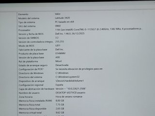 DELL LATITUDE 3420 i5-1135G7 8GB RAM  256SSD 14"