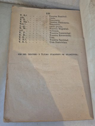 Gramática Castellana 1869 - 3er Cuaderno