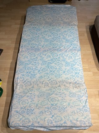 Puff Cama Plegable 80x180 x 40 funda Azul Marino
