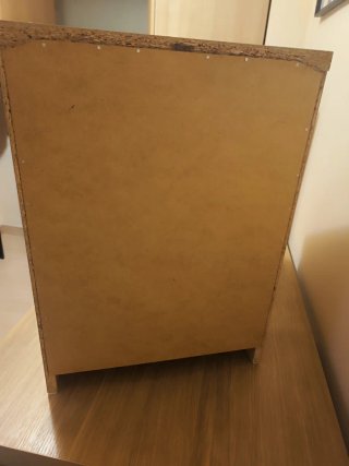 2 Mesitas de Noche Madera Beige/Marrón