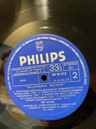 HEP STARTS “California Maiden” Lp. Vinilo VG/NM