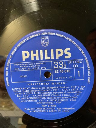 HEP STARTS “California Maiden” Lp. Vinilo VG/NM