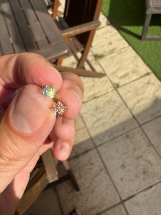 Pendientes Oro blanco y diamantes Mujer