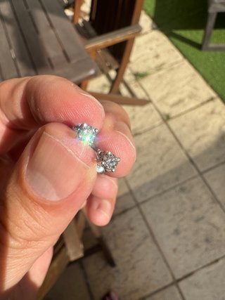Pendientes Oro blanco y diamantes Mujer