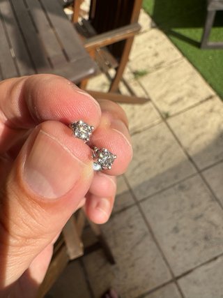 Pendientes Oro blanco y diamantes Mujer