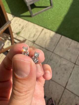 Pendientes Oro blanco y diamantes Mujer
