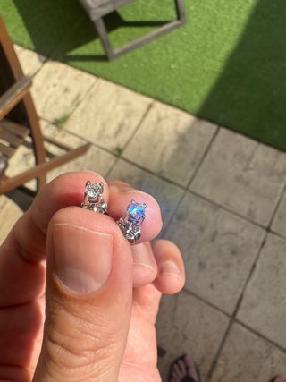 Pendientes Oro blanco y diamantes Mujer
