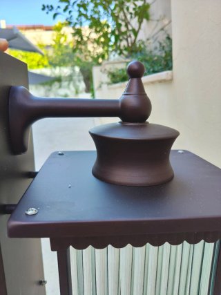 Farol de Pared Exterior Vintage Negro