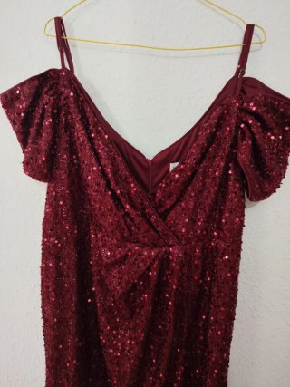 Vestido Fiesta Lentejuelas Rojo