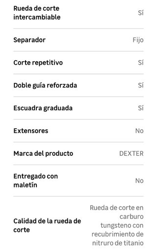 Cortador de azulejos Dexter